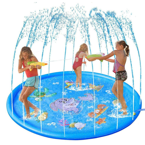 Sprinkler Piscina Inflável 170cm Crianças Jogar Tapete De água Verão Brinquedo